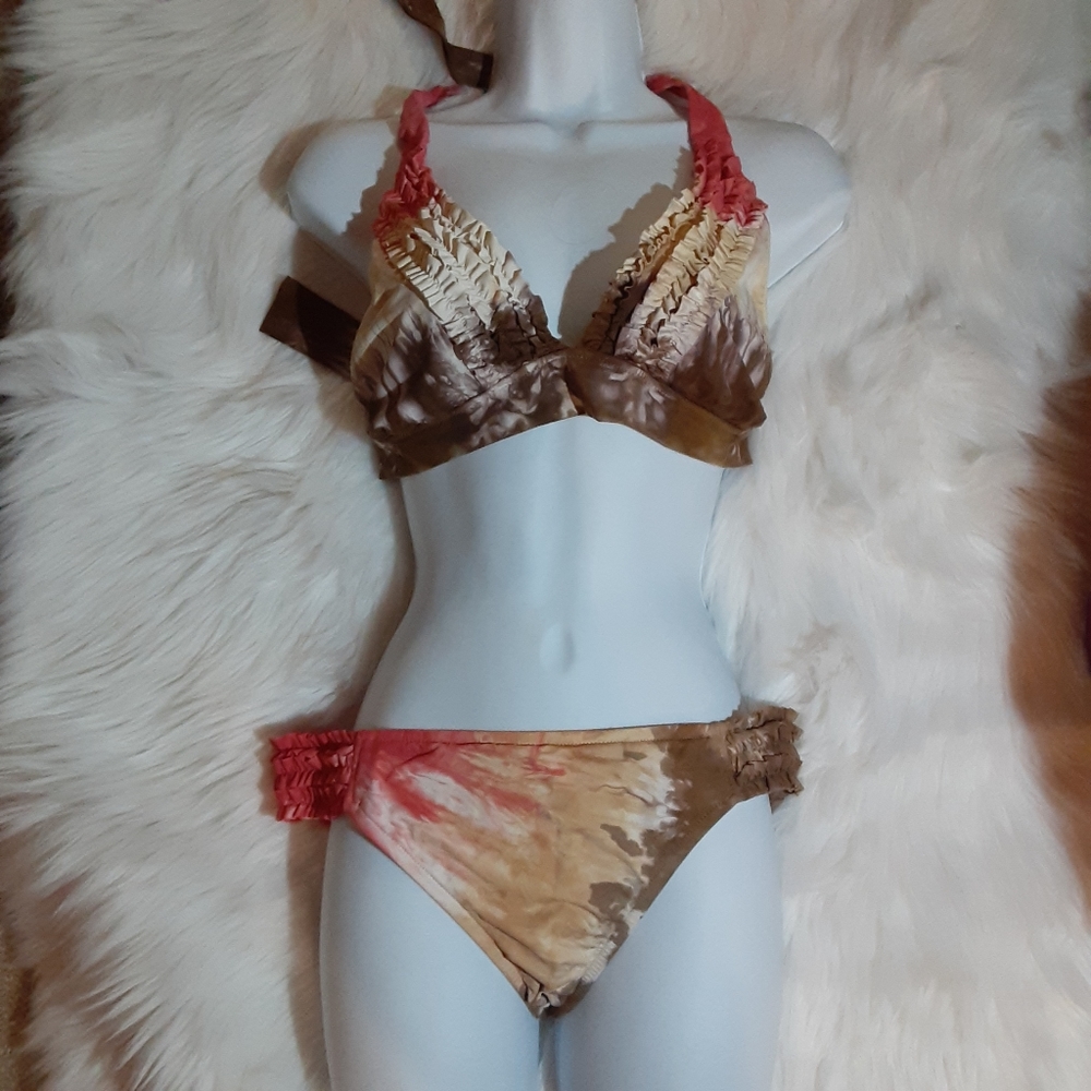 Lucky Brand Tye Dyed Halter Bikini